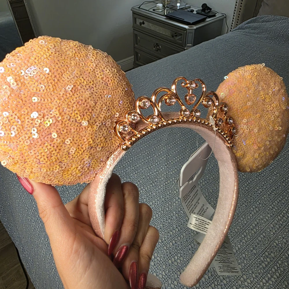 NWT Disney Pink Sequin Tiara Headband